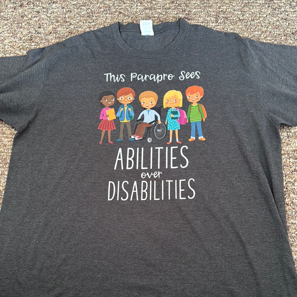 Port and Company Gray Short Sleeve Tee with Positive Message